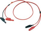 Test Lead, Banana to Alligator, European Terminal, Max. Current 10A, 1000mm