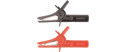  Flanged Fully Insulated Crocodile Clip. (Large Flanged Alligator Clip) Modular Tips