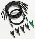 Test Leads and Alligator Clips (4 black, 1 green)